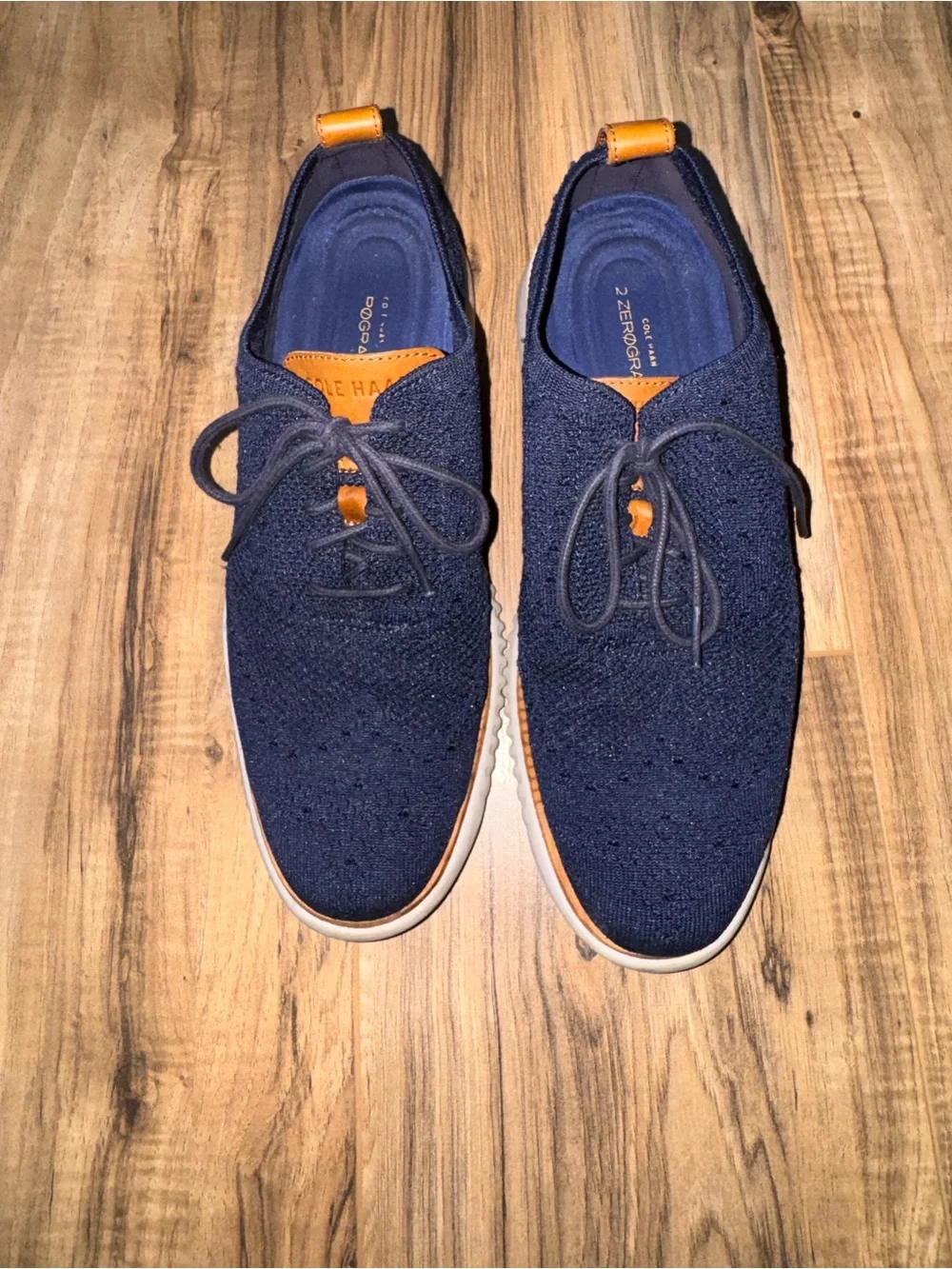 Cole Haan 2.ZEROGRAND Stitchlite Oxford Men’s 8M Navy Blue Shoes